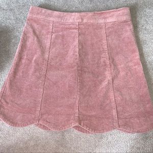 Altar’s State Scalloped Corduroy Skirt